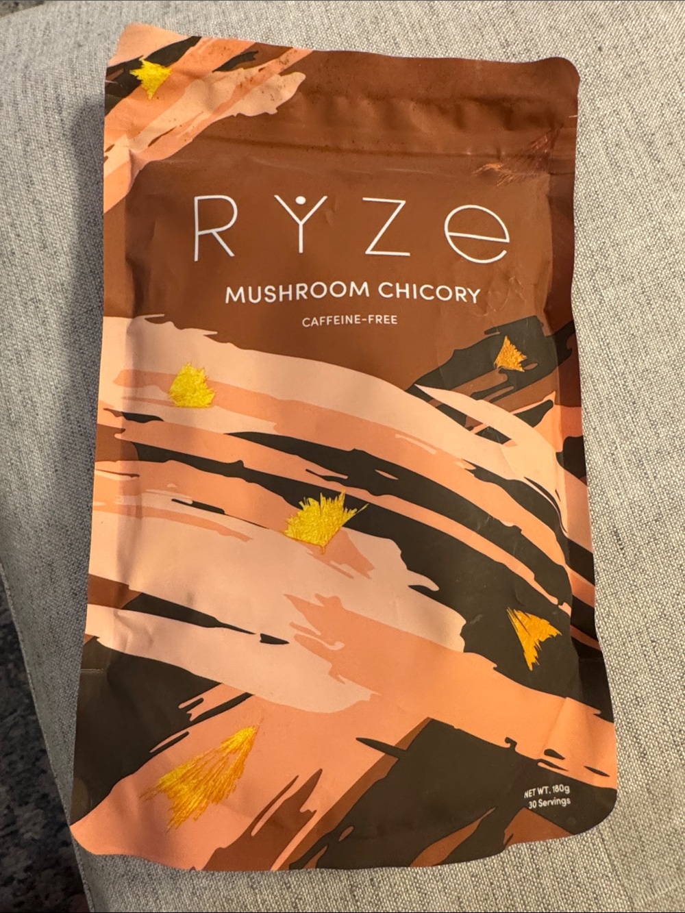 NOTE EXPI 05/26 RYZE Mushroom Chicory Drink Mix - Brown & Pink Packaging sealed